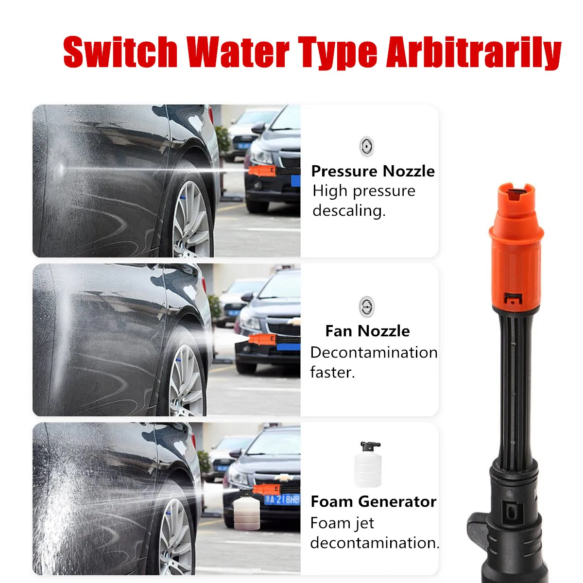 auto carwash 90BAR Wireless High Pressure Car Washer 1000W 388VF Water Gun Spray Portable Washer Foam Generator for Makit 18V Battery car wash pressure washer