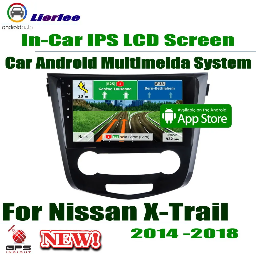 Автомобильный плеер Android IPS ЖК экран 10 1 дюйма для Nissan X Trail Qashqai 2014 ~ 2018 GPS навигация