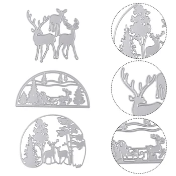 

3 pcs Carbon Steel Cutting Mould Stencils Template for Scrapbook