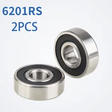 

Bike Anti-rust Skateboard Wheel Bearing 2pcs 6201-2RS High Quality Two Side Rubber Seal Ball Bearing 12x32x10 6201 2RS