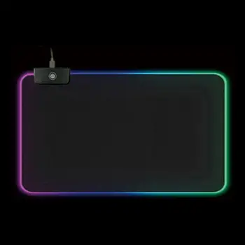 

30cmRGB Illuminate Gaming Mouse Pad 7 LED Light Modes Adjustable Mousepad Computer Laptop Desktop PC Foldable Portable Mouse Mat