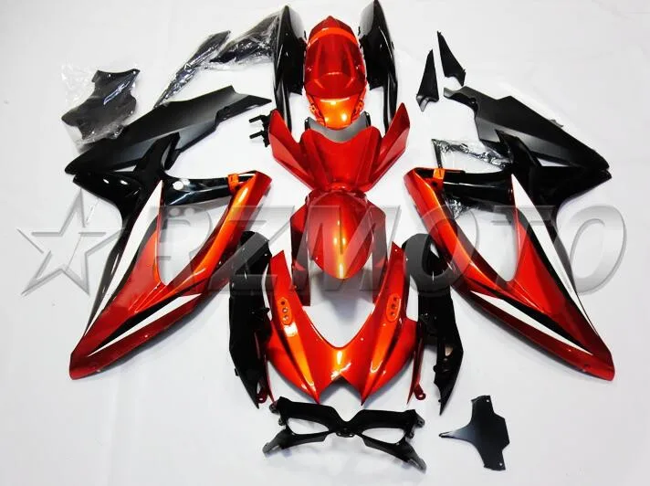 

New (Injection molding) ABS Fairing Kits Fit For Suzuki GSXR-600 GSXR-750 K8 2008 2009 2010 Fairings set Cover custom orange