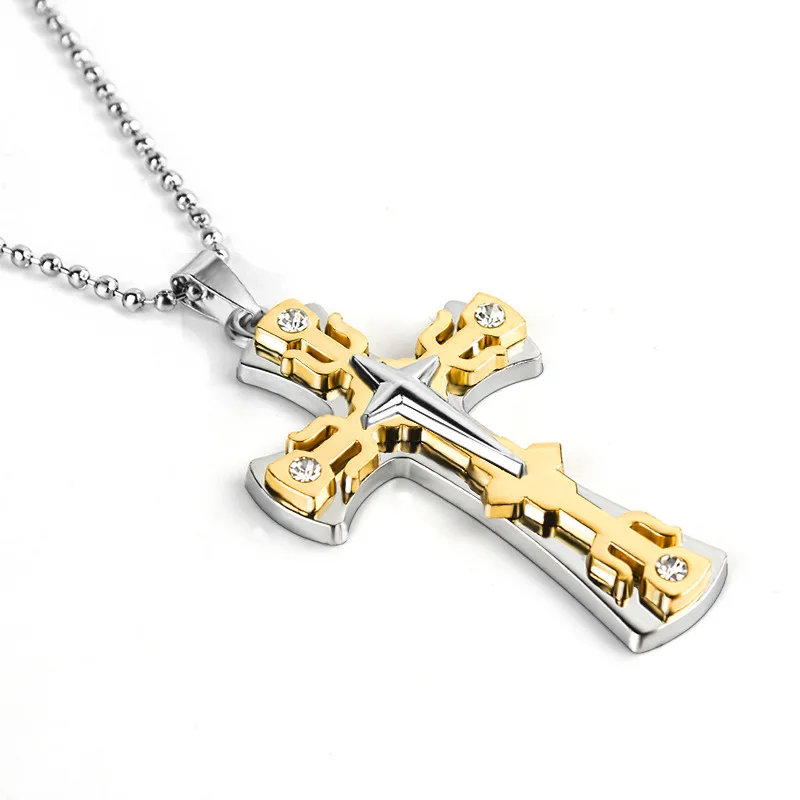 2021 Fashion New Black Rectangle Pendant Necklace Men Trendy Simple Stainless Steel Chain Men Necklace Jewelry Gift