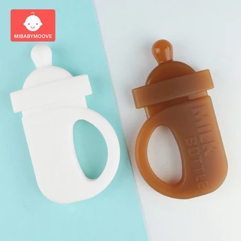 

BPA Free Silicone Teethers Food Grade DIY Teething Necklace Milk Bottle Shaped Teethers Infant Chew Teething Toys Shower Gifts