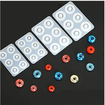 

2020 New 12Pcs All Sizes Round Square Roundle Beads Resin Molds Gemstone Jewelry Making