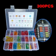 

300pcs 5/7/10/15/20/25/30A Fuse Car Blade Fuse Assortment Assorted Kit Mini Small Size Blade Set Auto Truck Automotive Fuse