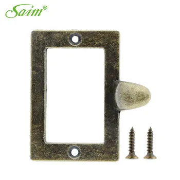 

Saim Antique Drawer Label Pulls Cabinet Frame Handle Name Card Holder with Screws 10pcs/20pcs Furniture Drawer Pull Handle