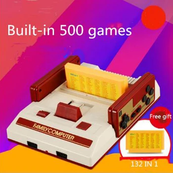 

10pcs New product classic red and white video game console to gift 132 in 1 game card for family game console support dropping