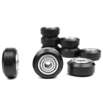 

10 Pcs Plastic Wheel POM with Bearings Big Models Passive Round Wheel Idler Pulley Gear Perlin Wheel for CR10 Ender 3