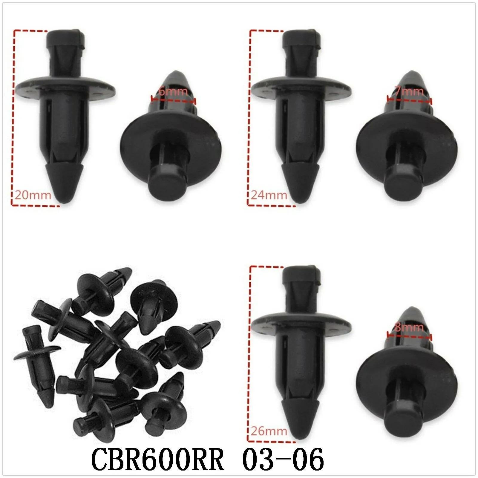 Fairing Bolts Kit Bodywork Plastic Expansion Screw Spike Nuts Fit For HONDA CBR600RR 2003-2006 | Автомобили и мотоциклы