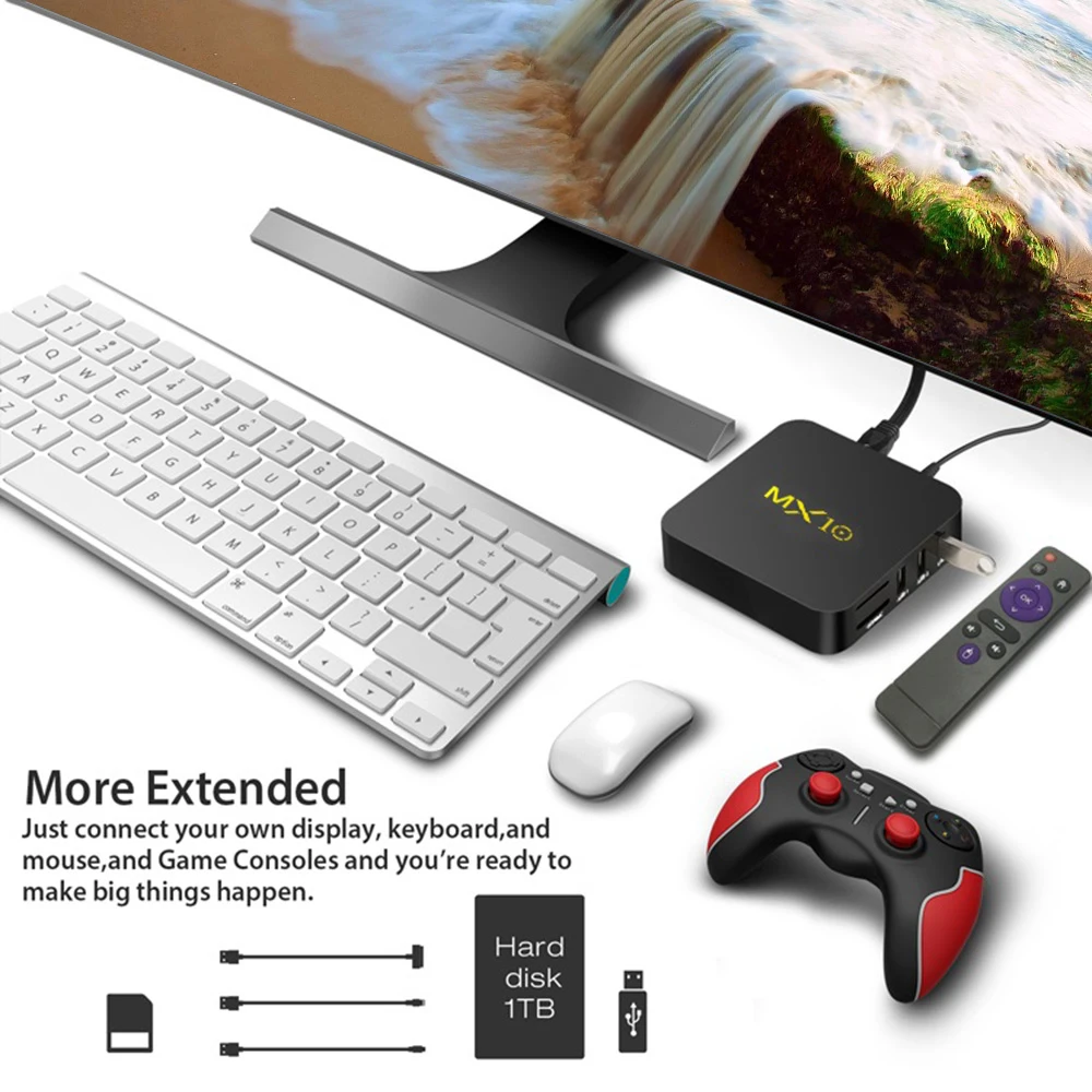 Android 9,0 ТВ приставка RK3328 4K VP9 H.265 HDR10 USB3.0 4 GB/32 GB DLNA Miracast WiFi LAN HD медиаплеер