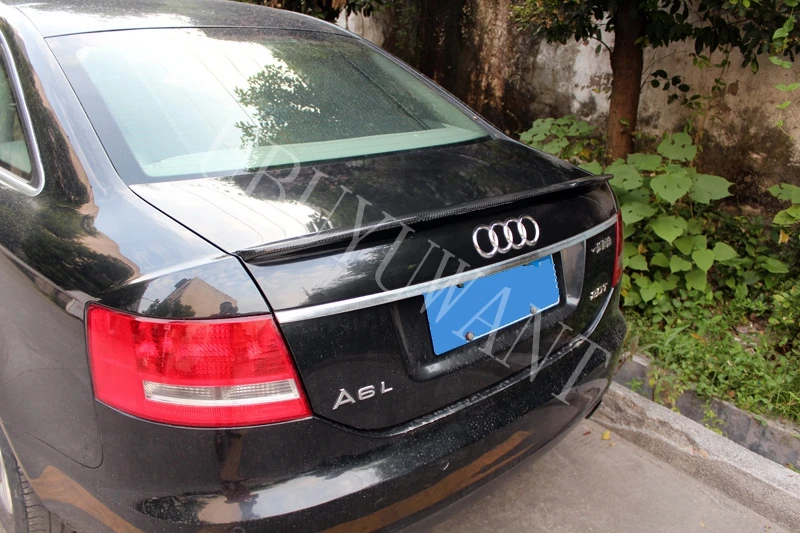 Для Audi A6 C6 2009 2010 2011 2012 углеродное волокно V стиль внешний задний спойлер багажника автомобиля хвост загрузки крыло украшения