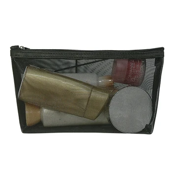 

Pouch Organizer Zipper Makeup Bag Women Multifunctional Mesh Travel Storage Transparent Portable Cosmetic Wash Toiletry
