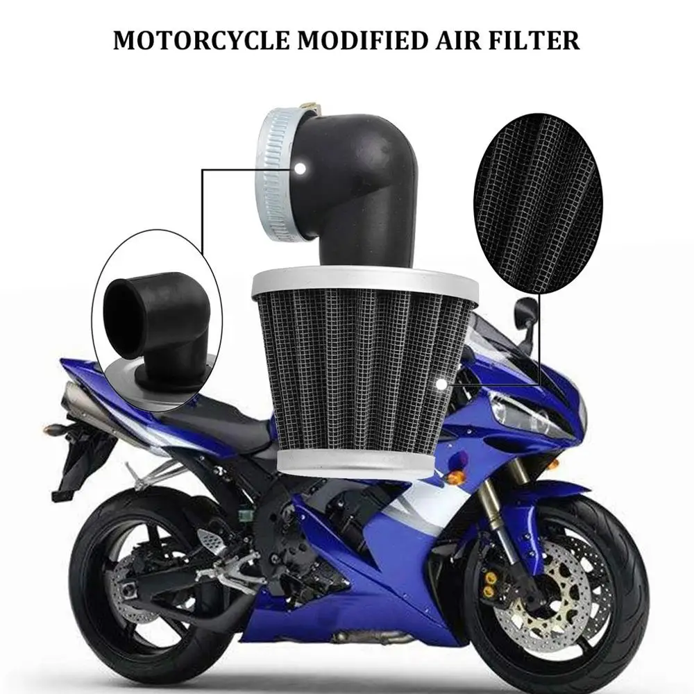 35 мм 90 градусов локоть изгиб воздушный фильтр для 50cc-110cc Go Kart Dirt Bike AF-12 изогнутые трубки воздушные фильтры аксессуары для мотоциклов