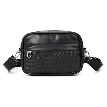 

Fashion Men Boys Black PU Shoulder Bag Messenger Bag Casual Crossbody Male Satchel for Daily Use