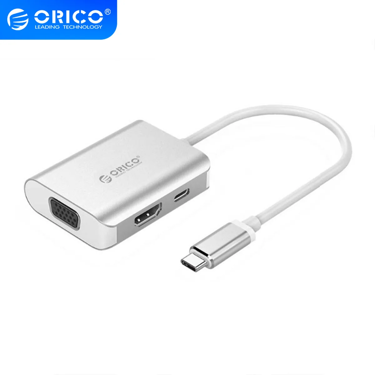 ORICO USB C концентратор Type к VGA HDMI адаптер с разъемами для зарядки Samsung Galaxy S9 Note 8 Huawei P20