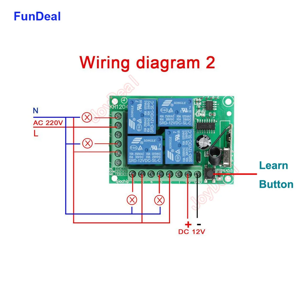 Универсальный беспроводной Радиочастотный пульт дистанционного управления 433