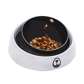 

Pet Food Utensil Grey Plastic Pet Bowl Easy Cleaning Durable Pet Feeder Household Pet Supplies