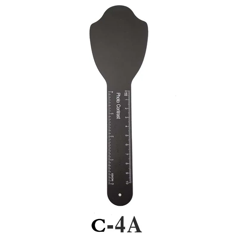 4pcs set Dental Orthodontic Black Background Photo Image Contrast Board Oral Cheek Plate With Scale Mark 2