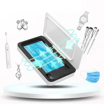 

5V UV Light Phone Sterilizer Box Jewelry Phones Cleaner Personal Sanitizer Disinfection Cabinet Esterilizador