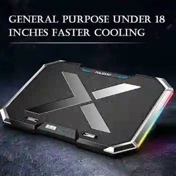 

1PCS Multi-angle adjustment Q8 Notebook Cooler RBG Multi-angle Adjustment Base + LCD Screen Button Controllable