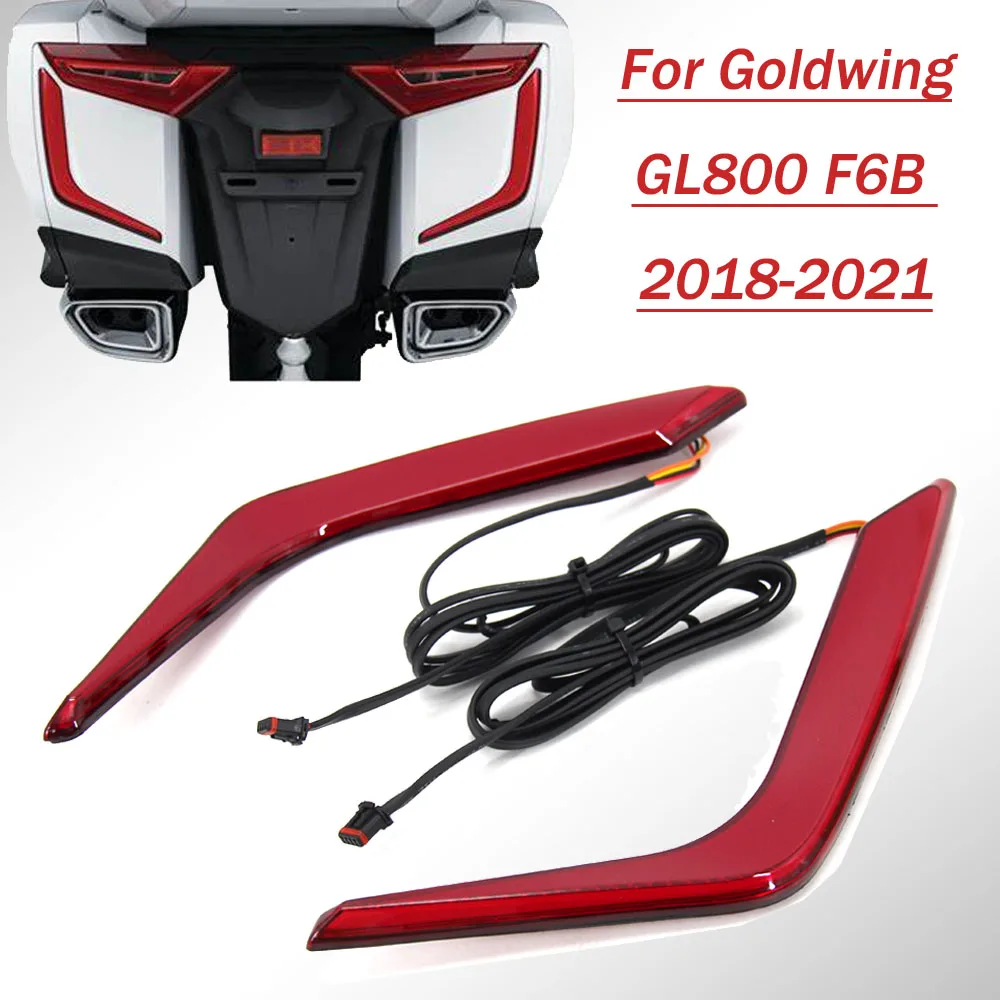 

NEW LED FOR Honda Goldwing GL 1800 GL1800 F6B 2018 2019 2020 2021 Rear Saddlebag Accents Light Warning Stop Lamp Red Lenses kit