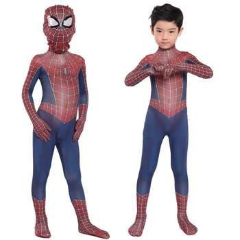 

Kid Raimi Spiderman Cosplay Costumes Bodysuits Jumpsuits Man Raimi Spiderman Halloween Costumes spiderman costume