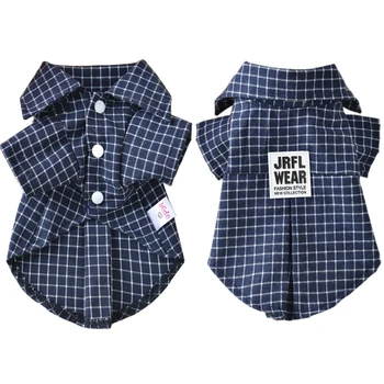 

New Summer Pet Clothes For Small Cats Dogs Classic Plaid Kitten Kitty T-shirt Shirts Soft Cotton Puppy Cat Dog Clothing Costumes