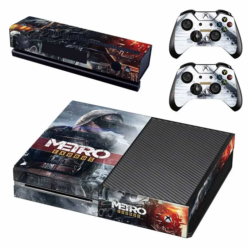 GSTM2544 Наклейка s Metro Exodus для xbox one, наклейки на кожу, стикеры Adesivo для xbox one, консоль Kinect, два контроллера - Цвет: GSTM2544