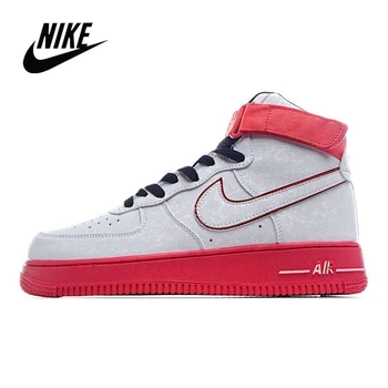 

Nike-zapatillas de baloncesto Air Force 1 AF1 World, pato FIBA 3M reflectante, color rojo y verde, talla 40-45 CK4581-110