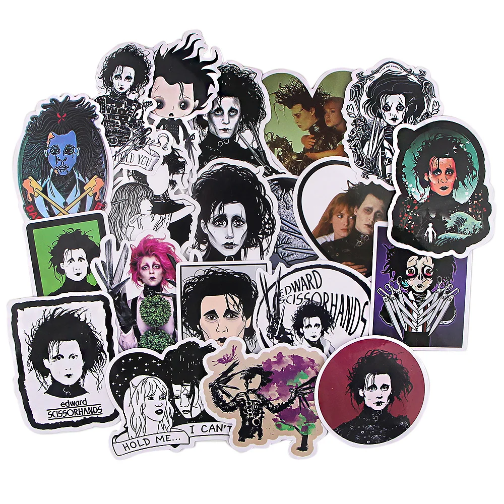 

R1030 Ransitute 20pcs/set Edward Scissorhands Movie Scrapbooking Sticker Decal For Guitar Laptop Luggage Fridge Graffiti Sticker