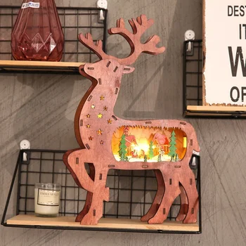

LED Light Elk Shape Desktop Home Decoration With Light Christmas Decorations Festive Party Supplies Christmas Products 2019
