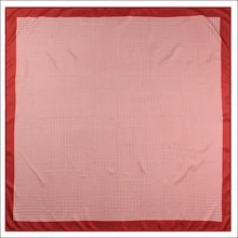 

Houndstooth print 90*90cm Square Silk Twill Scarf Hand Rolled Edges Manual Rolled Scarf