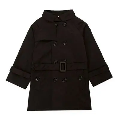 Boy's Casual Trench Coat Spring & Fall Girl's Jacket Medium Length Top Children's British Windbreaker Outerwear X57