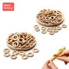 20PCS Wooden Ring Baby Teether 25mm/30mm Circle Beech Ring Natural Wood Rodent Teething Rings DIY Bracelet Ornaments Accessories 2