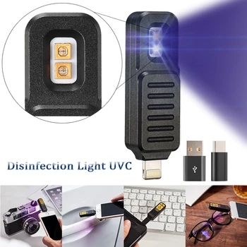 

Portable Ultraviolet Lamp UV Sterilizer Light Phone Rechargeable UVC Bactericidal Lamp Handheld Disinfection Germicidal