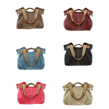 

Women Canvas Vintage Handbag Shoulder Bag Lady Messenger Satchel Purse Female Casual Travel Large Capacity Shopping Tote