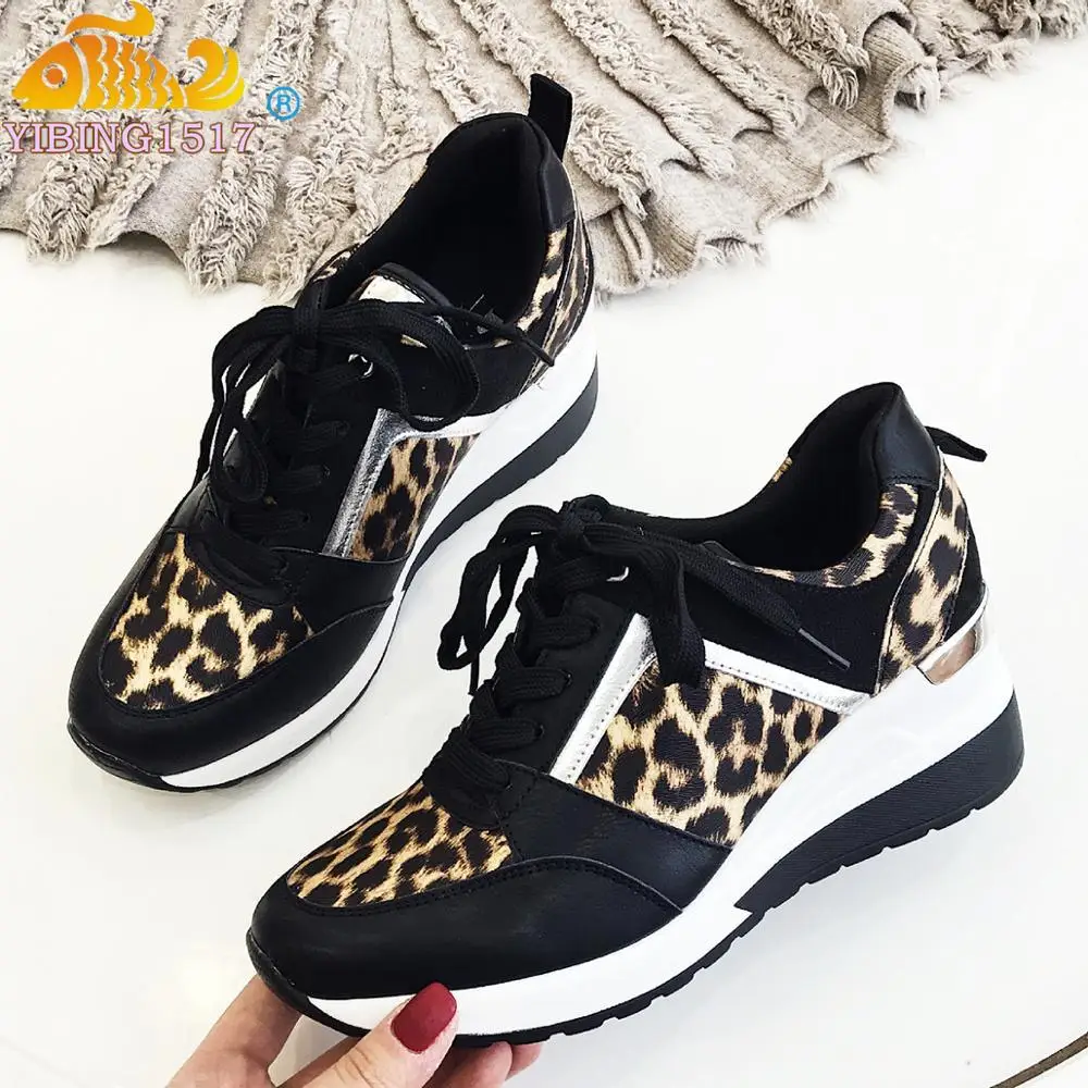 

2020 Leopard Sneakers Woman New Platform Shoes Women Stylish Thick Sole Sports Fashion Styles Light Weight Size 36-41