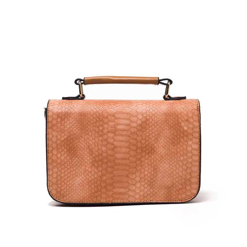 Vintage Style Serpentine Leather Crossbody Bags For Women Designer Female Shoulder Messenger Bag Lady Small Handbags Totes