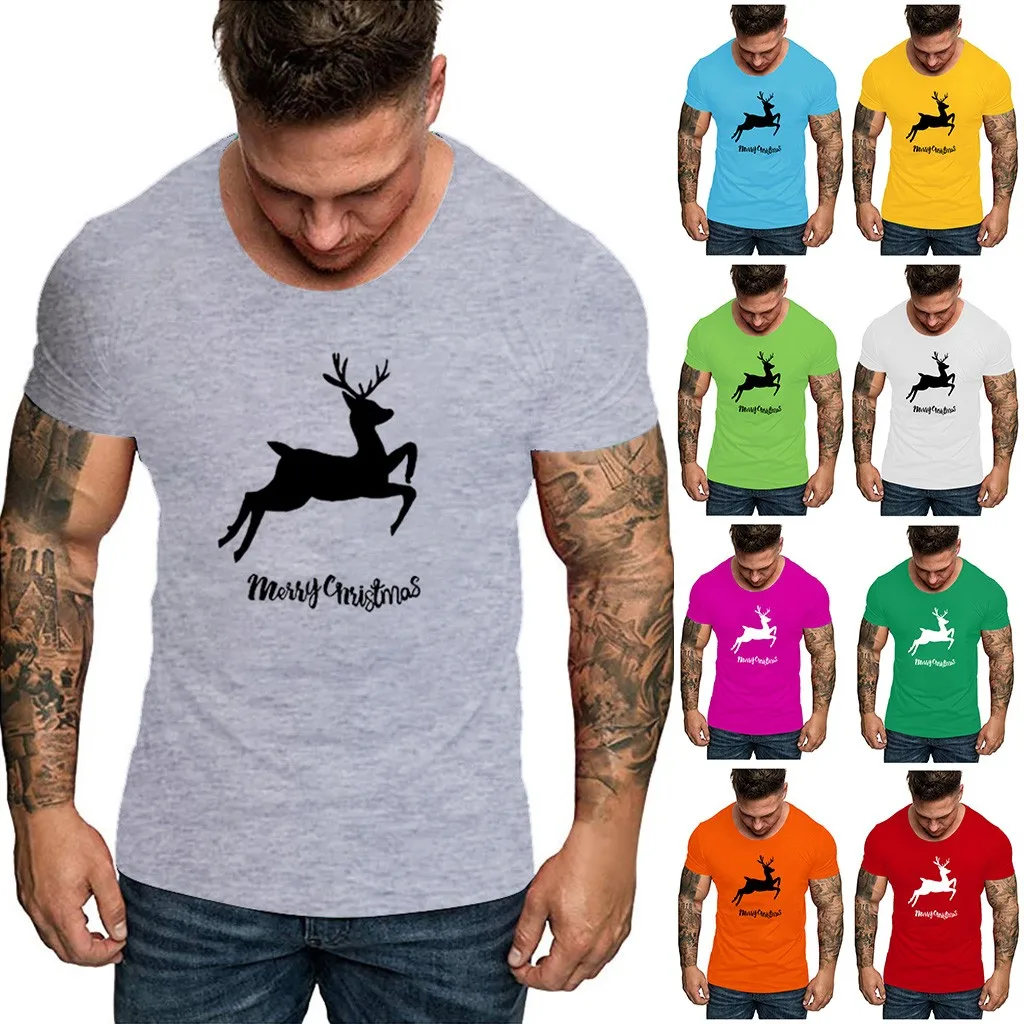 

Couple Party Casual Chirstmas Printed Round Neck Short Sleeve Top Blouse T-shirt Dropshipping Winter 2020 Fashion Work clothes