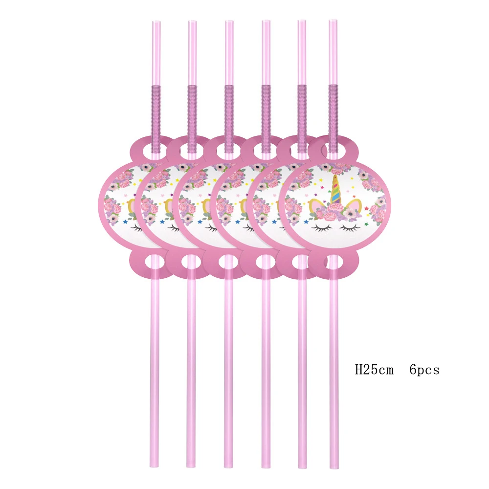 Набор для декорации дня рождения единорога, одноразовый набор столовых приборов, чашки единорога, тарелки, салфетки, детские вечерние принадлежности на день рождения, Unicornio, новинка