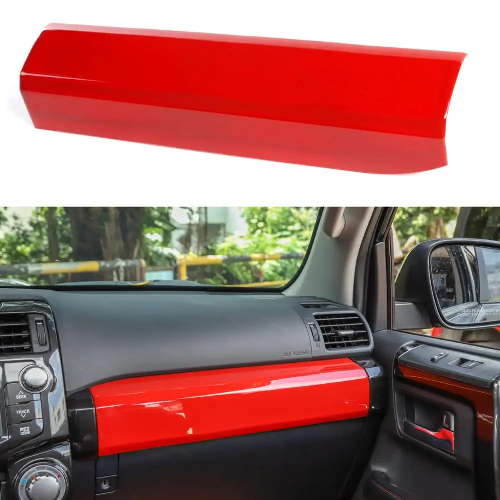 Areyourshop пилота украшение приборной панели Панель Крышка для Toyota 4runner 2010- ABS красный декоративная панель Крышка отделка автомобиля Запчасти