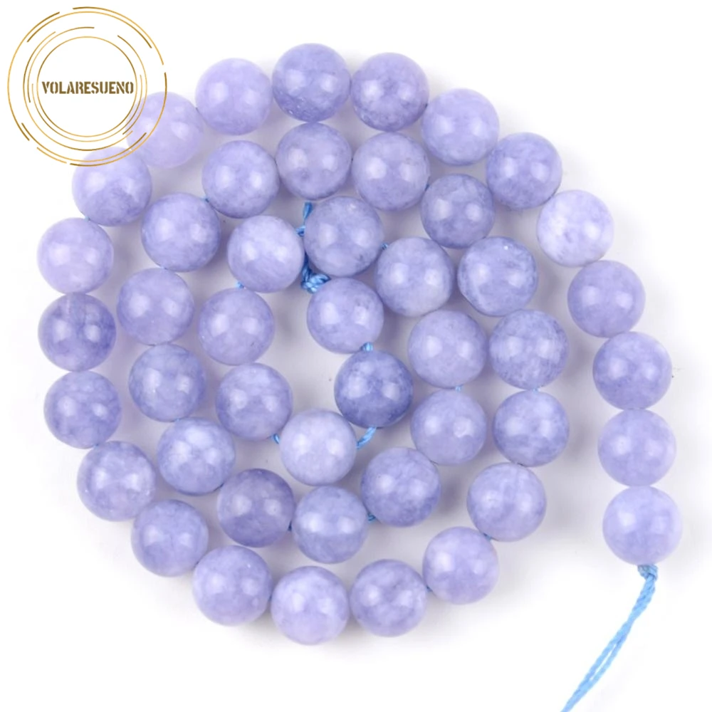 15" Natural Ocean Blue Jade Stone Gemstone Round Spacer Beads 4mm~12mm 37~39cm 