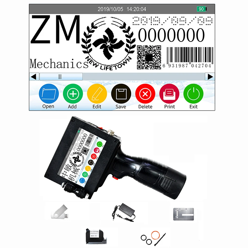 ZM-950II Интеллектуальный портативный принтер даты истечения срока годности лазерная маркировочная машина производственная Дата qr-код кодировочная машина 1-12,7 мм Y