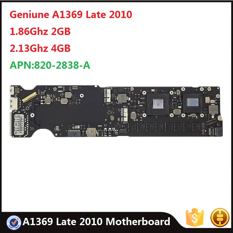 Оригинальная материнская плата для Macbook Air 13 &quotA1369 Late 2010 Core 2 Duo 1 86 ГГц ГБ 4
