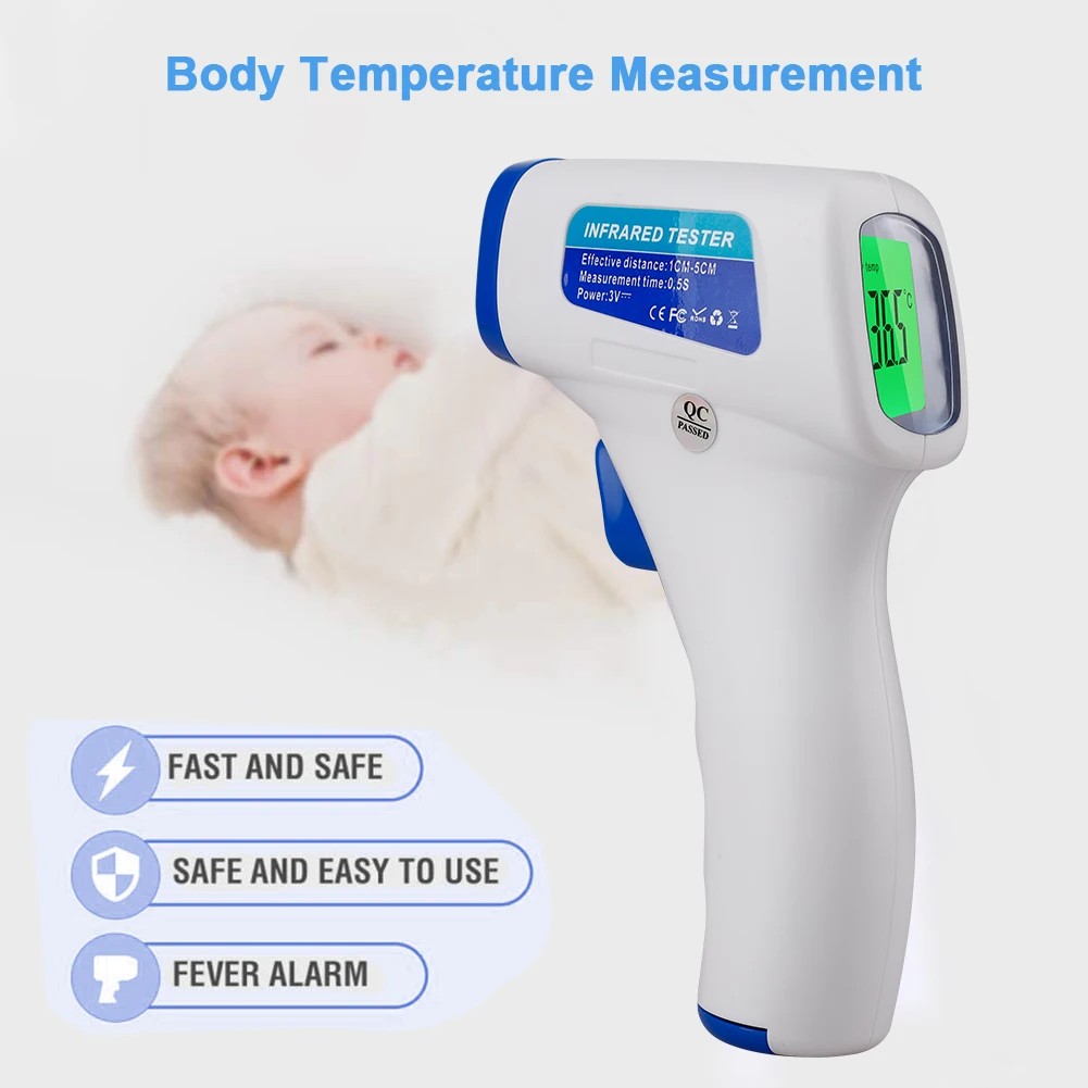 

Baby Thermometer Infrared Digital LCD Body Measurement Forehead Ear Non-Contact Adult Kids Body IR Temperature Gun