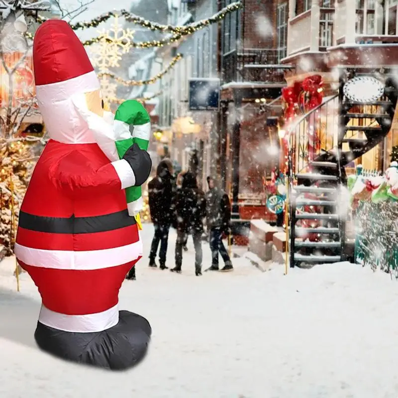 1.2m Air Inflatable Santa Claus Inflatable Toy Outdoors Christmas Decor Yard Arch Ornament Figure Kids Classic Toys
