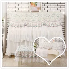 Детское кружевное платье для фортепиано, от пыли для нового IPad полиэстер Кружева фортепианный стул чехол в Корейском стиле пианино полное покрытие универсальный размер пианино и изображением героев мультфильмов ткань