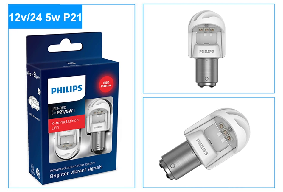 Philips 2 шт P21 5W Стоп-сигналы BAY15d 12V 24V 2,2 0,3 wпрививочное устройство для автомобиля