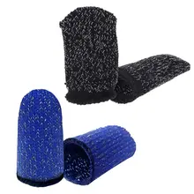 1 пара впитывающая пот трикотажная ткань пальчиковая крышка игры сенсорный экран пальчиковые рукава 95AF